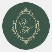 Regency Garden Vintage Classic Romantic Wedding Ronde Sticker (Voorkant)