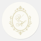 Regency Garden Vintage Classic Romantic Wedding Ronde Sticker (Voorkant)