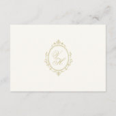 Regency Garden Vintage Classic Romantic Wedding RSVP Kaartje (Achterkant)