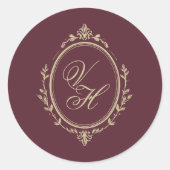 Regency Garden Vintage Klassieke Romantische Bruil Ronde Sticker (Voorkant)