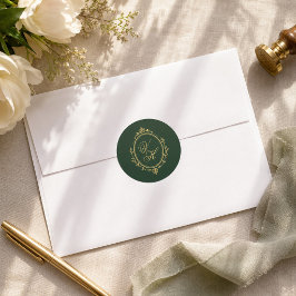 Regency Garden Vintage Klassieke Romantische Bruil Ronde Sticker