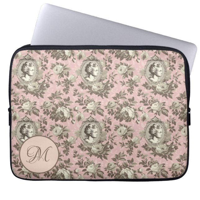 Regency Geïnspireerd en gepersonaliseerd Laptop Sleeve (Voorkant)