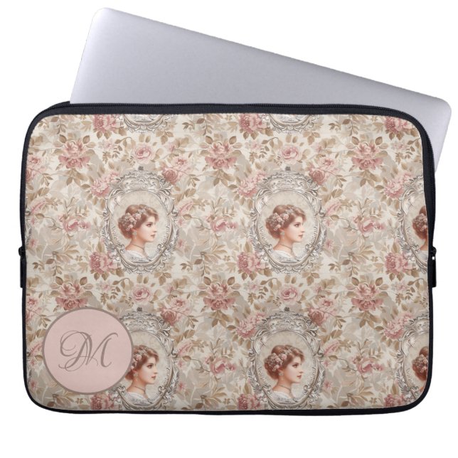 Regency Geïnspireerd en gepersonaliseerd Laptop Sleeve (Voorkant)