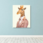 Regency Giraffe Canvas Afdruk (Insitu (Houten vloer))