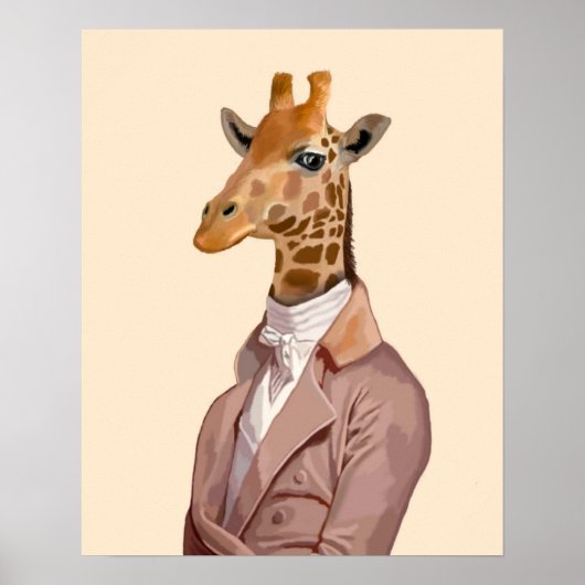 Regency Giraffe Poster (Voorkant)