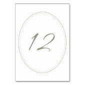 Regency Green Classic Cameo Wedding Kaart (Achterkant)