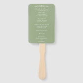 Regency Green Huwelijksceremonieprogramma Handwaaier (Voorkant)