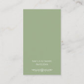 Regency Green Huwelijksceremonieprogramma Informatiekaartje (Achterkant)
