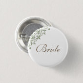Regency Groen Frans Fleur de Lis Script Bride Ronde Button 3,2 Cm (Voorkant /achterkant)