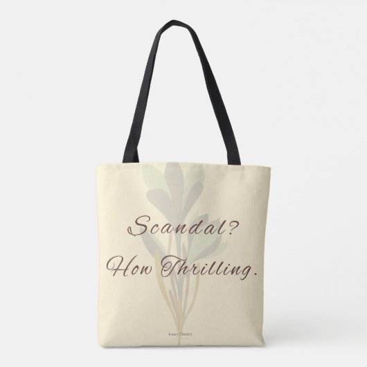 Regency Inspired Witty Minimalist Tote Bag (Achterkant)
