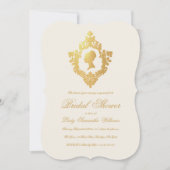 Regency Ivory Faux Gold  Crest Vrijgezellenfeest Kaart (Voorkant)