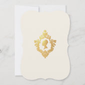 Regency Ivory Faux Gold  Crest Vrijgezellenfeest Kaart (Achterkant)