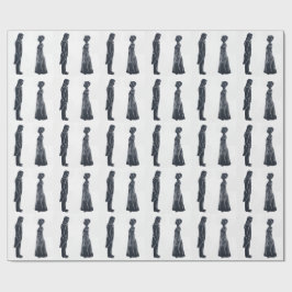 Regency-koppel: Darcy en Elizabeth Silhouette Cadeaupapier