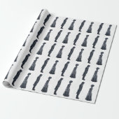 Regency-koppel: Darcy en Elizabeth Silhouette Cadeaupapier (Uitgerold)