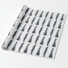 Regency-koppel: Darcy en Elizabeth Silhouette Cadeaupapier