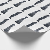 Regency-koppel: Darcy en Elizabeth Silhouette Cadeaupapier (Hoek)