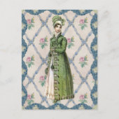 Regency Lady in Green Briefkaart (Voorkant)