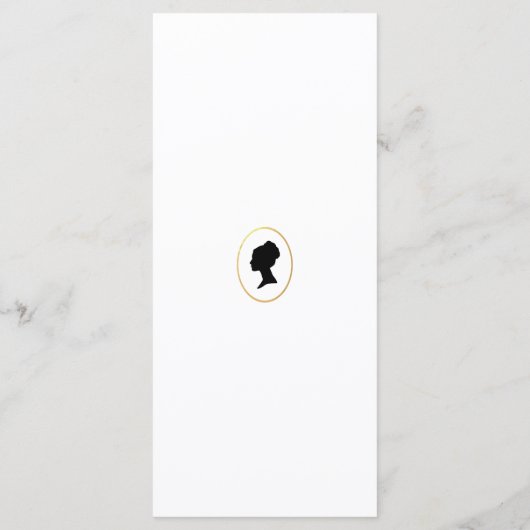  Regency Lady Paarse Wisteria Vrijgezellenfeest Menu (Achterkant)