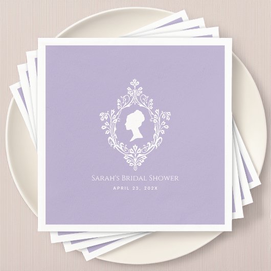 Regency Lavendel Vrijgezellenfeest Lady Crest Servet