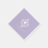 Regency Lavendel Vrijgezellenfeest Lady Crest Servet (Hoek)