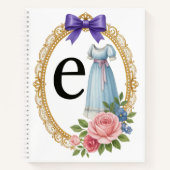 Regency Letter E Art Luxe Monogram Dagboek Notitieboek (Voorkant)
