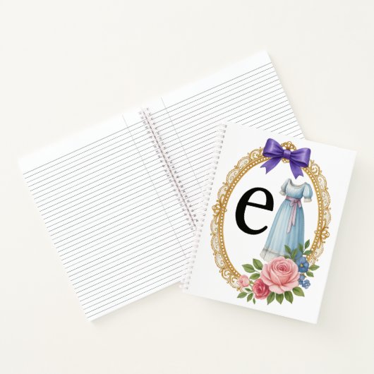 Regency Letter E Art Luxury Monogram Journal Notitieboek (Binnen)
