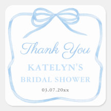 Regency Light Blue Bow Wedding Shower Favoriet