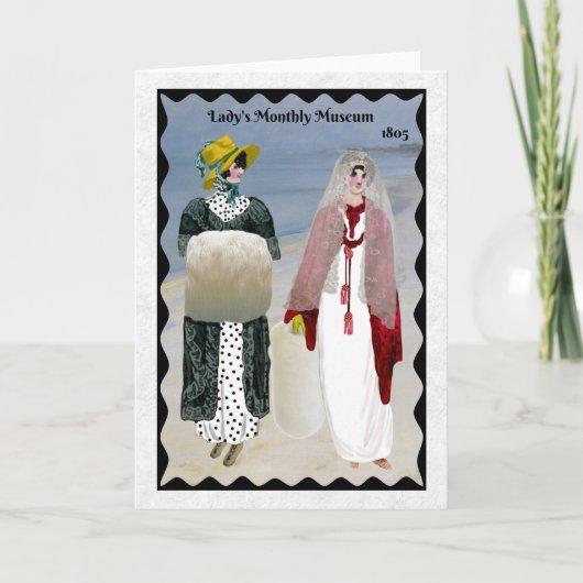 Regency Mode 1805 wenskaart Kaart (Voorkant)