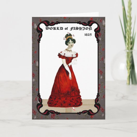 Regency Mode 1825 wenskaart Kaart (Voorkant)