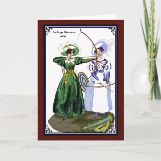 Regency Mode 1830 wenskaart Kaart (Voorkant)