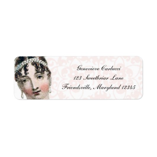 Regency Mode Bord Custom Return Adres Labels (Voorkant)