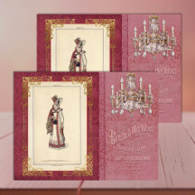 Regency Mode Dames Bourgondië Roos Decoupage Papie