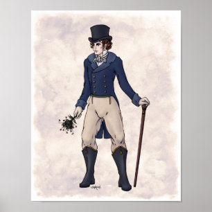 Regency Mode - Gentleman #1 - 11x14 Art Print