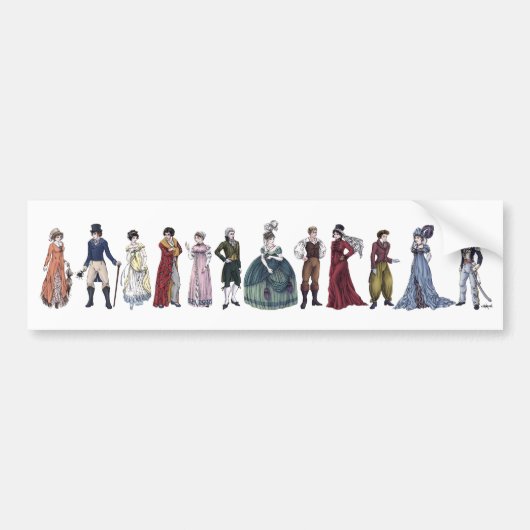 Regency Mode Jane Austen Bumpersticker (Voorkant)
