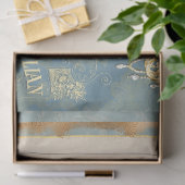 Regency Mode Vrouw Aqua Decoupage Tissuepapier (Geschenk)