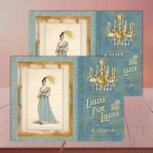 Regency Mode Vrouw Aqua Decoupage Tissuepapier