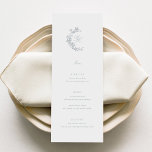 Regency Monogram Bruiloft Menu<br><div class="desc">Dit Regency Monogram huwelijksmenu van het Victoria Collectie heeft handgetekende,  renaissance stijl bloemstukken prachtig omlijsten van het huwelijksmenu in een klassieke,  elegante lettertype stijl. Dit tijdloze ontwerp maakt zeker een blijvende indruk op uw gasten!</div>