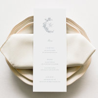 Regency Monogram Bruiloft Menu