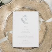 Regency Monogram Bruiloft Menu