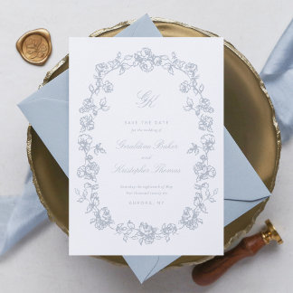 Regency Monogram Bruiloft Save the Date