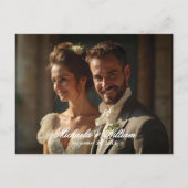 Regency Monogram Crest Wedding Bedankt Briefkaart (Achterkant)