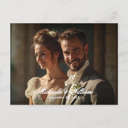  Regency Monogram Crest Wedding Bedankt Briefkaart (Achterkant)