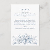  Regency Monogram Crest Wedding Details Informatiekaartje (Voorkant)