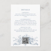  Regency Monogram Crest Wedding Details QR Informatiekaartje (Voorkant)