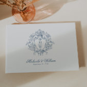  Regency Monogram Crest Wedding Gastenboek