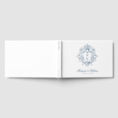 Regency Monogram Crest Wedding Gastenboek (Volledig)