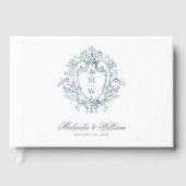  Regency Monogram Crest Wedding Gastenboek (Voorkant)