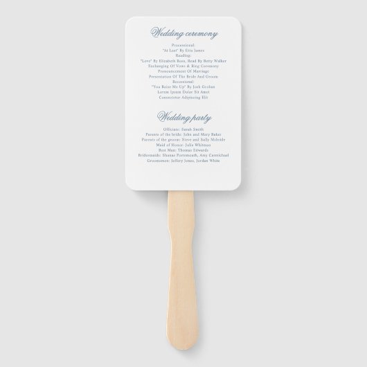  Regency Monogram Crest Wedding Programma Handwaaier (Achterkant)