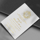  Regency Monogram Crest Wedding Real Folie Uitnodiging