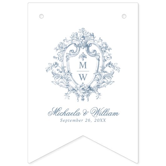  Regency Monogram Crest Wedding Vlaggetjes (Derde vlag)